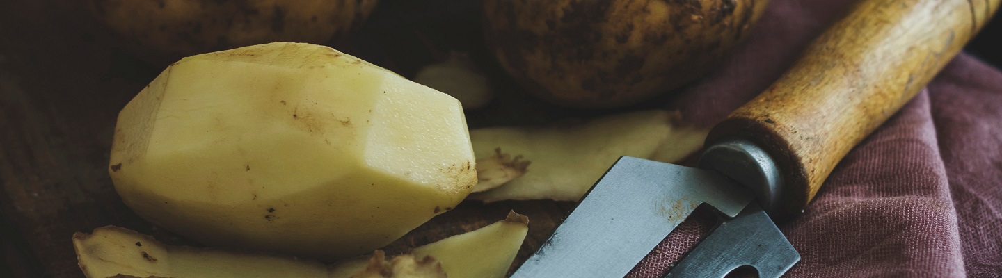 Designers ontwerpen frietzakje van aardappelschillen